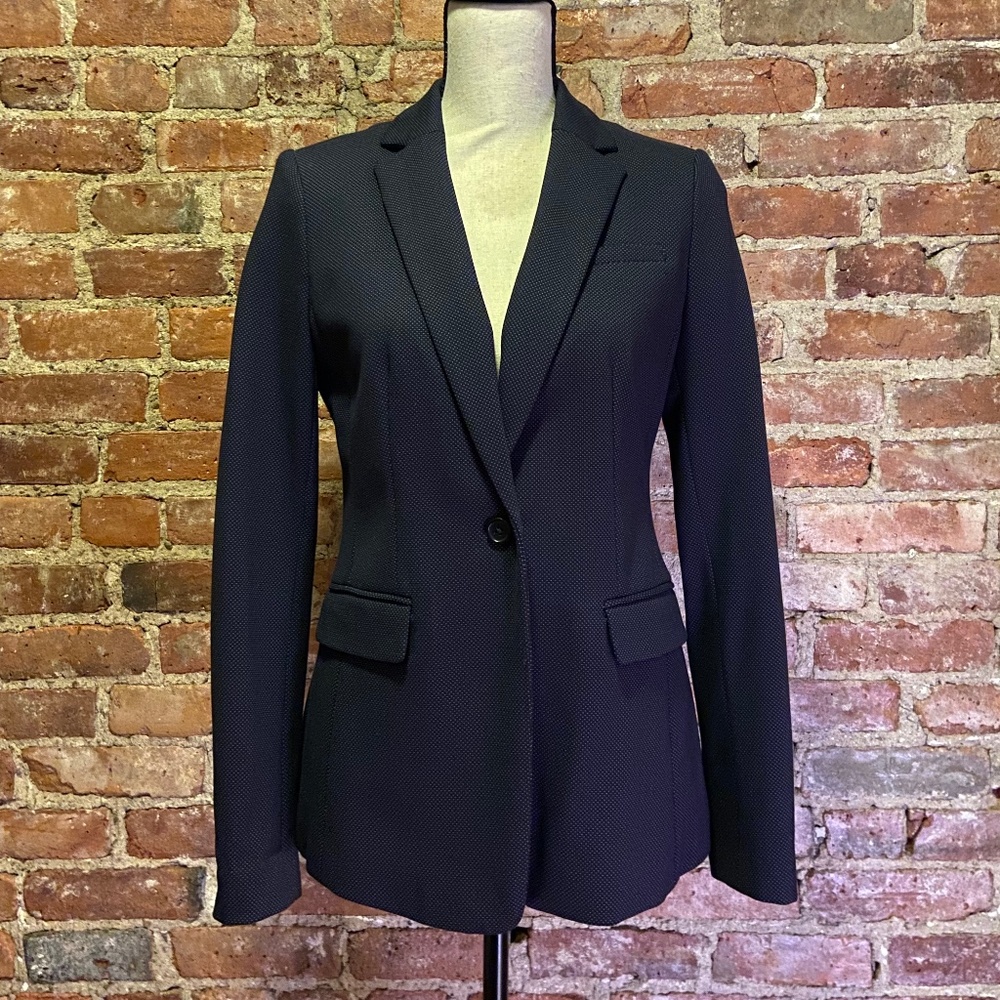 Banana Republic Poka Dots Blue Blazer